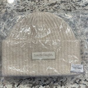 Favorite Daughter Beige Knit Beanie